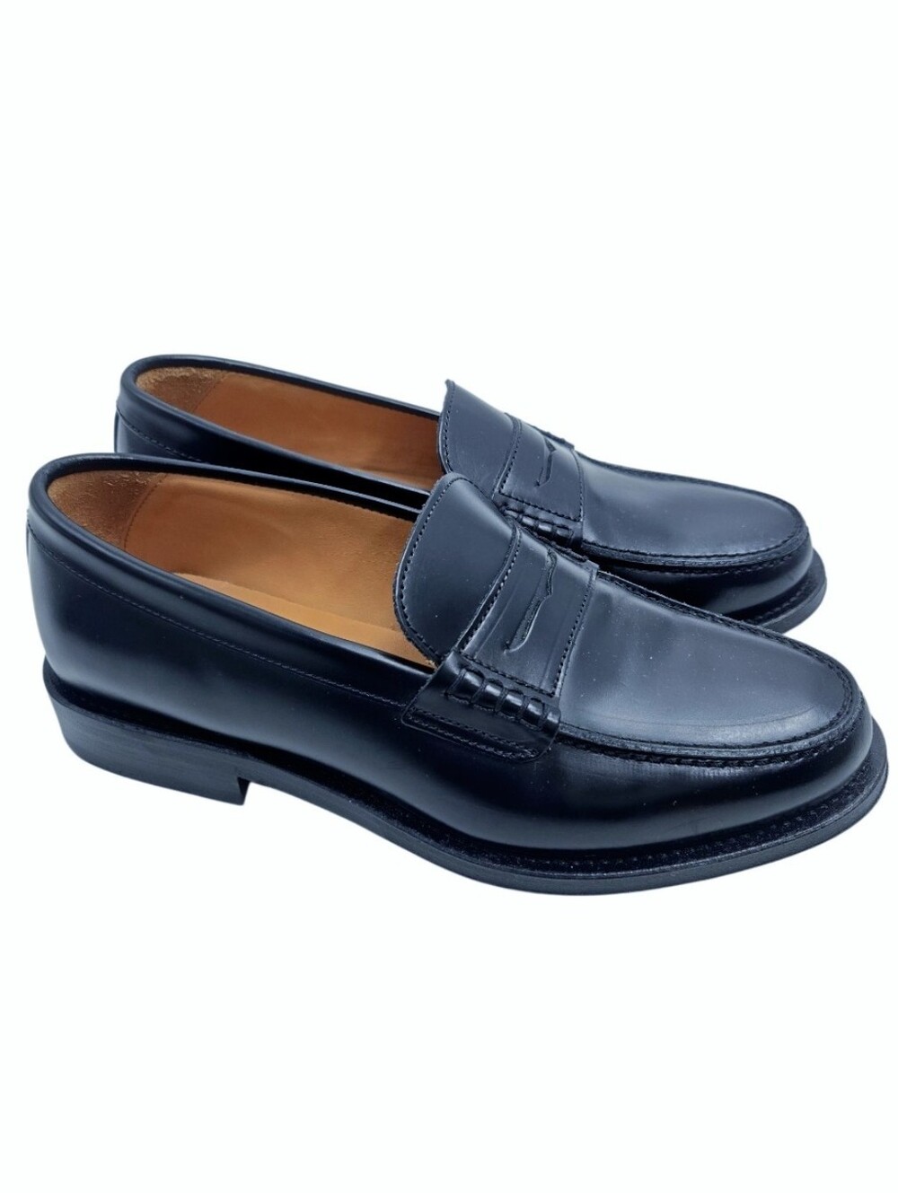 Banana Republic Black Leather Penny Loafers